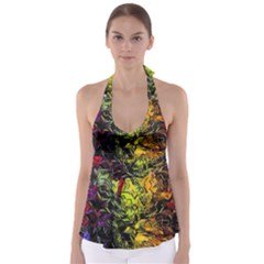 Background Star Abstract Colorful Babydoll Tankini Top