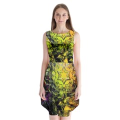 Background Star Abstract Colorful Sleeveless Chiffon Dress  