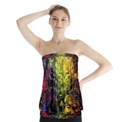 Background Star Abstract Colorful Strapless Top