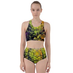 Background Star Abstract Colorful Racer Back Bikini Set