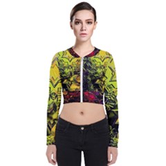 Background Star Abstract Colorful Long Sleeve Zip Up Bomber Jacket