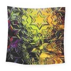 Background Star Abstract Colorful Square Tapestry (large) by HermanTelo