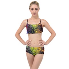 Background Star Abstract Colorful Layered Top Bikini Set