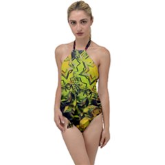 Background Star Abstract Colorful Go With The Flow One Piece Swimsuit