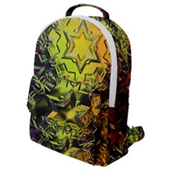 Background Star Abstract Colorful Flap Pocket Backpack (small)