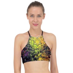 Background Star Abstract Colorful Racer Front Bikini Top