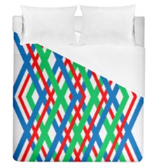 Geometric Line Rainbow Duvet Cover (queen Size)