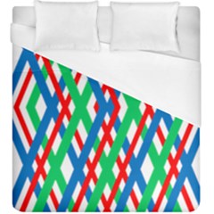 Geometric Line Rainbow Duvet Cover (king Size) by HermanTelo