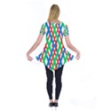 Geometric Line Rainbow Short Sleeve Tunic  View2