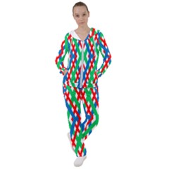 Geometric Line Rainbow Women s Tracksuit by HermanTelo