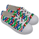 Geometric Line Rainbow Kids  Low Top Canvas Sneakers View3