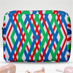 Geometric Line Rainbow Make Up Pouch (large) by HermanTelo