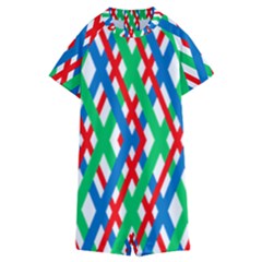 Geometric Line Rainbow Kids  Boyleg Half Suit Swimwear by HermanTelo