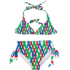 Geometric Line Rainbow Kids  Classic Bikini Set