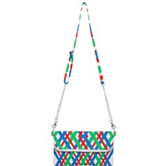 Geometric Line Rainbow Mini Crossbody Handbag by HermanTelo