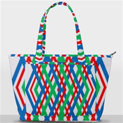 Geometric Line Rainbow Back Pocket Shoulder Bag  by HermanTelo