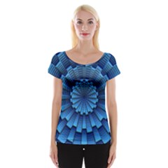 Mandala Background Texture Cap Sleeve Top