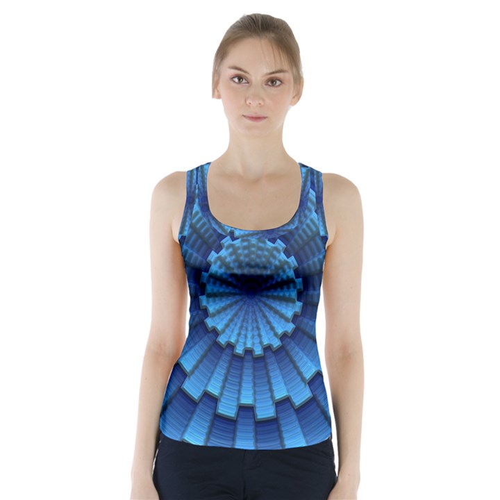 Mandala Background Texture Racer Back Sports Top