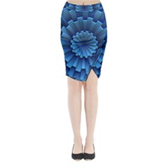 Mandala Background Texture Midi Wrap Pencil Skirt