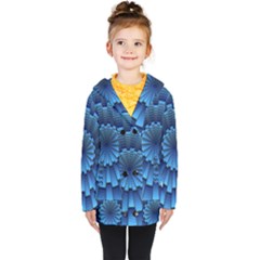 Mandala Background Texture Kids  Double Breasted Button Coat by HermanTelo