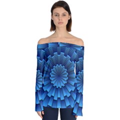 Mandala Background Texture Off Shoulder Long Sleeve Top