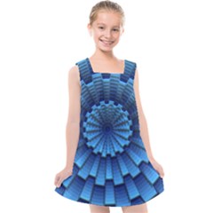 Mandala Background Texture Kids  Cross Back Dress