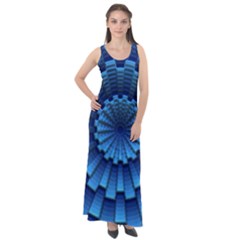 Mandala Background Texture Sleeveless Velour Maxi Dress