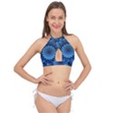 Mandala Background Texture Cross Front Halter Bikini Top View1