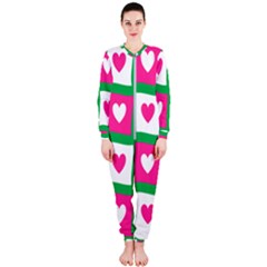 Pink Love Valentine Onepiece Jumpsuit (ladies)  by Mariart