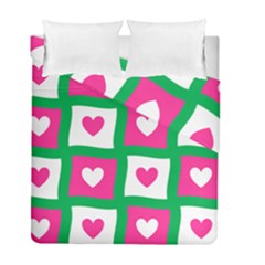 Pink Love Valentine Duvet Cover Double Side (full/ Double Size) by Mariart