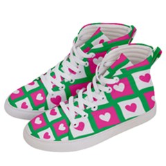 Pink Love Valentine Women s Hi-top Skate Sneakers by Mariart