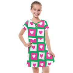 Pink Love Valentine Kids  Cross Web Dress