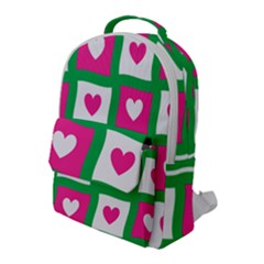 Pink Love Valentine Flap Pocket Backpack (large)