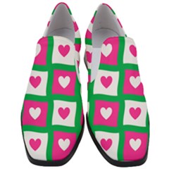 Pink Love Valentine Women Slip On Heel Loafers by Mariart