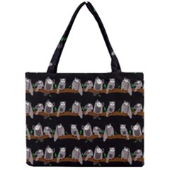 Cute Owl Pattern Mini Tote Bag by bloomingvinedesign