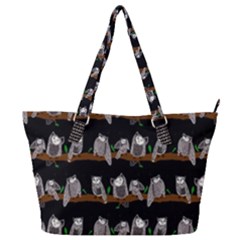 Cute Owl Pattern Full Print Shoulder Bag by bloomingvinedesign