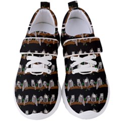 Cute Owl Pattern Women s Velcro Strap Shoes by bloomingvinedesign