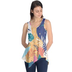 Tropical Pattern Sleeveless Tunic by Valentinaart