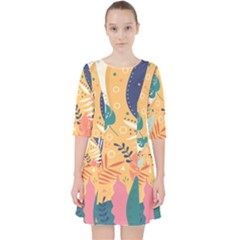 Tropical Pattern Pocket Dress by Valentinaart