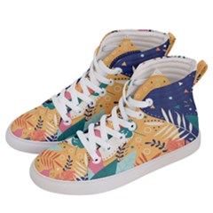 Tropical Pattern Men s Hi-top Skate Sneakers by Valentinaart