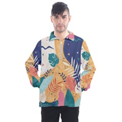 Tropical Pattern Men s Half Zip Pullover by Valentinaart