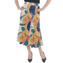 Tropical pattern Midi Mermaid Skirt View1