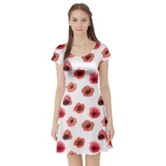 Poppies Short Sleeve Skater Dress by scharamo