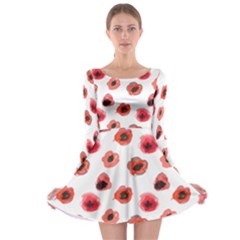 Poppies Long Sleeve Skater Dress by scharamo