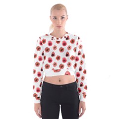 Poppies Cropped Sweatshirt by scharamo