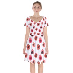 Poppies Short Sleeve Bardot Dress by scharamo