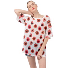 Poppies Oversized Chiffon Top