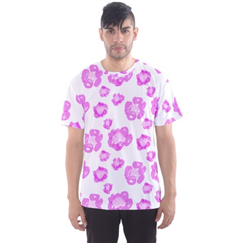 Pink Flower Men s Sports Mesh Tee by scharamo