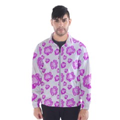 Pink flower Men s Windbreaker