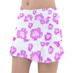 Pink flower Tennis Skirt